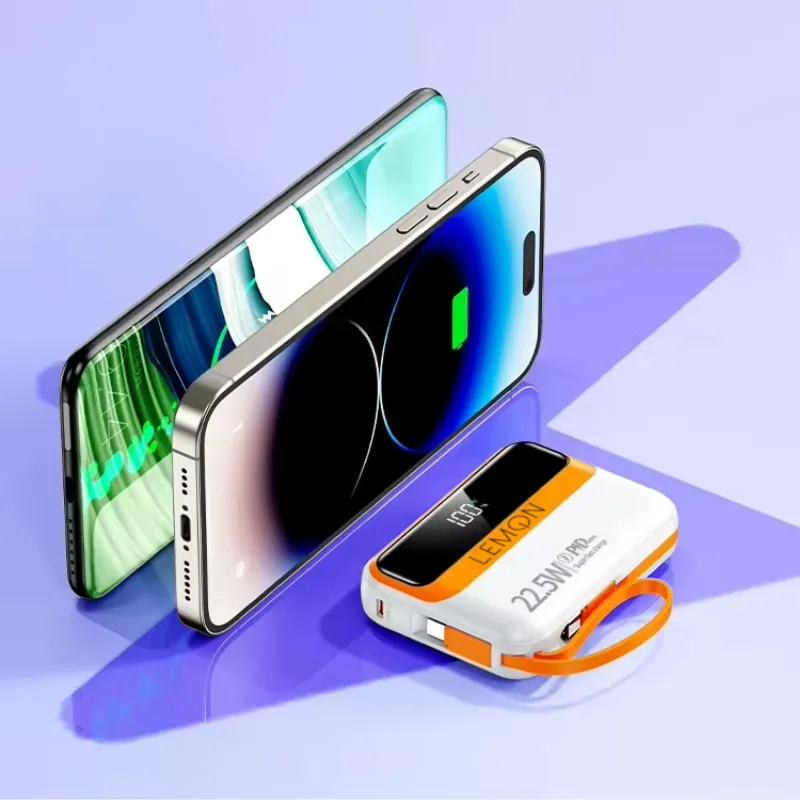 Kompaktowy powerbank 10000 mAh z wyświetlaczem